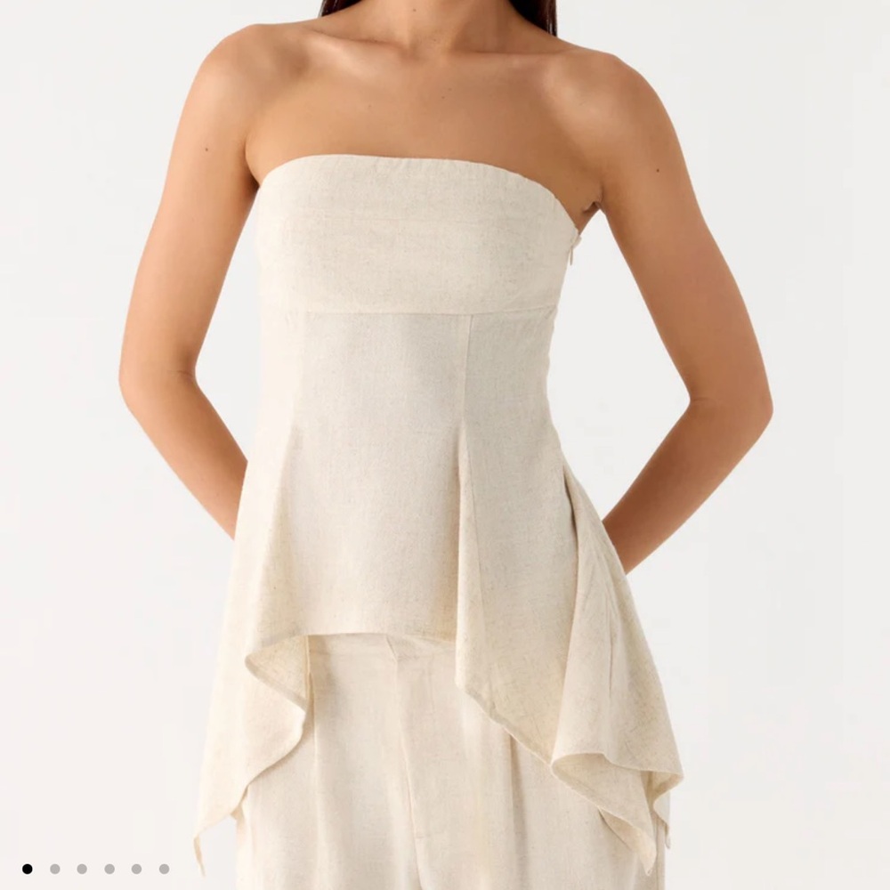 Peppermayo Hanky Hem Line Linen Top XXS/US 0